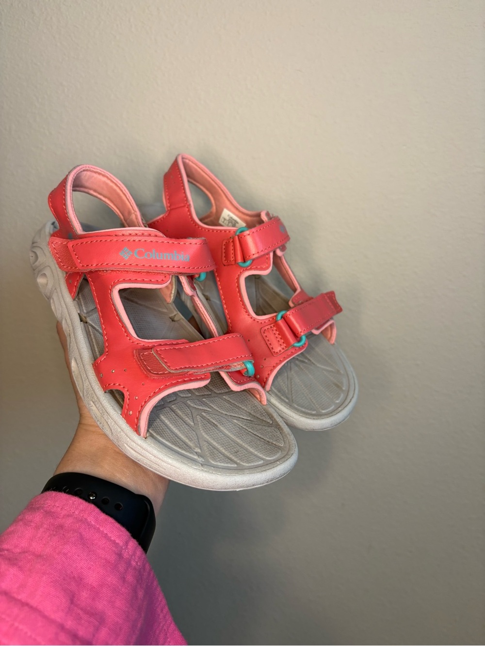 Columbia Kids Coral Pink Adjustable Sport Sandals